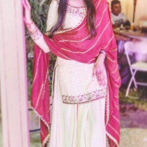 Peach and Maroon Indian Suit